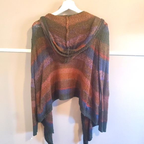 Jordache Crochet Cardigan with Hood Medium - Picture 3 of 5